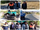 بازدید فرماندار از عملیات اجرایی بهسازی و روکش آسفالت جاده روستای کتالان