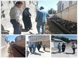 بازدید سرپرست بخشداری ارجمند از پروژه اصلاح شبکه توزیع آب شرب شهر ارجمند