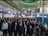 گزارش تصویری/ اعلام انزجار از دشمن و محکومیت جنایت هولناک و هتک حرمت به حرم نورانی شاهچراغ توسط نمازگزاران فیروزکوه