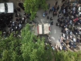 تشییع پیکر شهید گمنام در روستای انزها با حضور استاندار تهران 