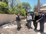 بازدید سرپرست بخشداری ارجمند از پروژه اصلاح و بهسازی شبکه آبرسانی روستای وشتان
