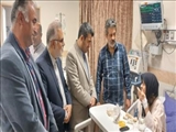 عیادت فرماندار شهرستان فیروزکوه از مادر شهید دریاباری در بیمارستان امام خمینی (ره)