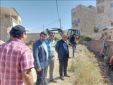 بازدید فرماندار از پروژه احداث دیوار ساحلی نهر کنگرخانی فیروزکوه