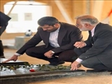 غبار روبی و گلباران مزار شهدا به مناسبت هفته فرهنگی در شهر فیروزکوه