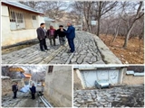 بازدید بخشدار ارجمند از پروژه بهسازی و  سنگ فرش معابر روستای ورسخواران
