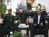 دیدار فرمانده ناحیه مقاومت بسیج شهرستان با سرپرست فرمانداری فیروزکوه