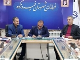 دیدار رییس اتاق اصناف فیروزکوه و روسای اتحادیه ها با سرپرست فرمانداری