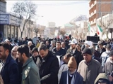 حضور شماری از مردم و مسوولان شهرستان فیروزکوه در راهپیمایی ۲۲ بهمن