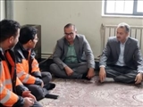 حضور فرماندار فیروزکوه در راهدارخانه امین آباد