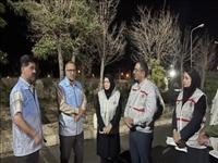 مانور اطفای حریق انبار تدارکات بیمارستان امام خمینی(ره) فیروزکوه با هدف ارتقای آمادگی دستگاه‌های امدادی برگزار شد