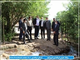 بازدید مسئولان از محل احداث مجتمع آبرسانی به روستاهای بخش ارجمند
