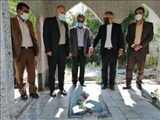 گلباران و غبار روبی مزار شهدای سادات شهرستان فیروزکوه