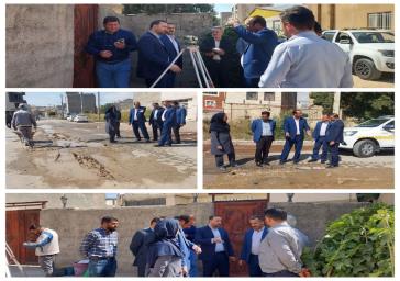 بازدید جمعی از مسوولان از پروژه اگوی شهری شهرک مخابرات فیروزکوه و در لزوم تسریع در اتمام پروژه و آغاز آسفالت