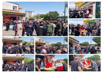 پذیرایی موکب شهرداری فیروزکوه از عزاداران و شهروندان